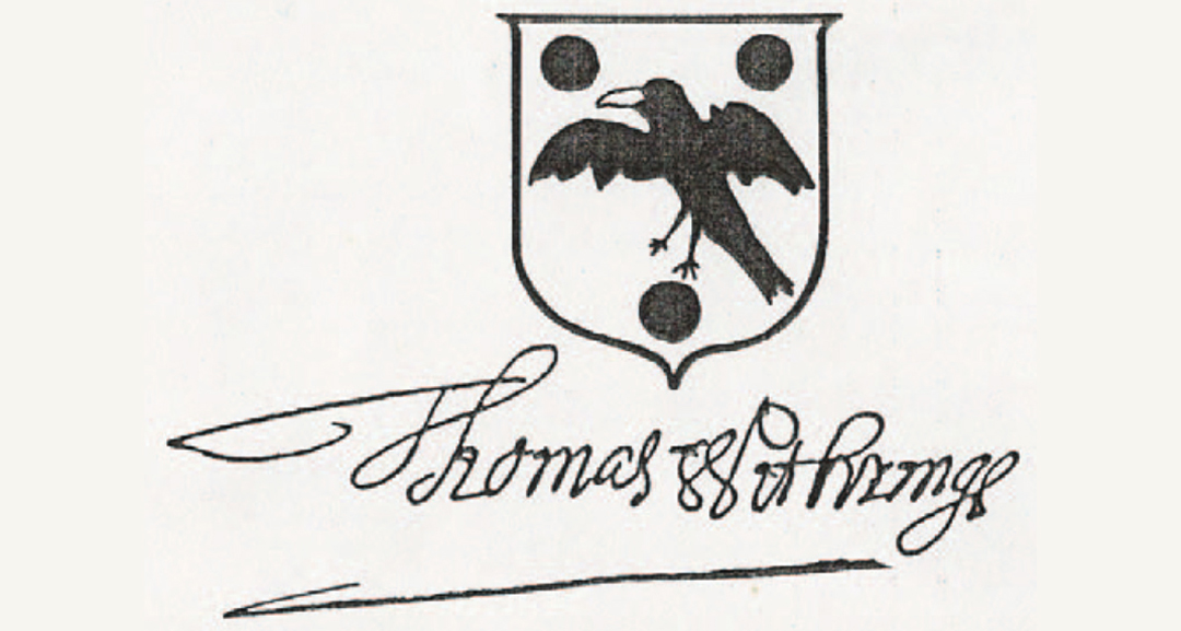 Thomas Witherings, signature
